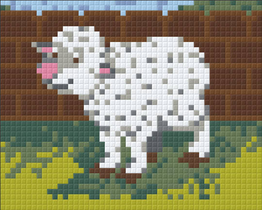 Baarbara The Farmyard Sheep One [1] Baseplate PixelHobby Mini-mosaic Art Kit